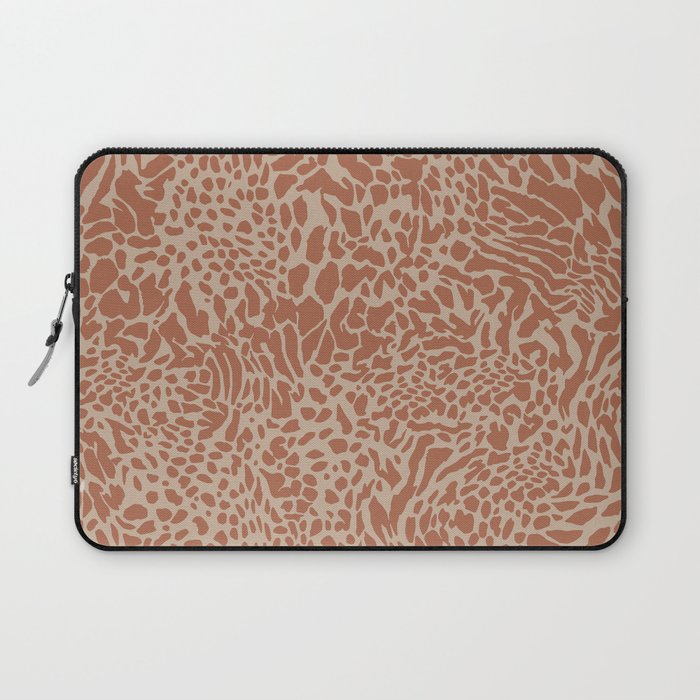 Leopard Print Pattern in Blush and Terracotta Laptop Sleeve