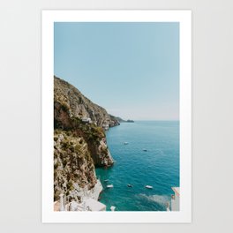 Amalfi coast dreaming - Mediterranean sea view at Italy | European summer Art Print