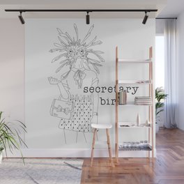 secretary bird Wall Mural