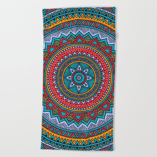 Hippie mandala 32 Beach Towel