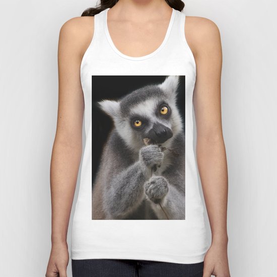 Lemur eating Unisex Tank Top