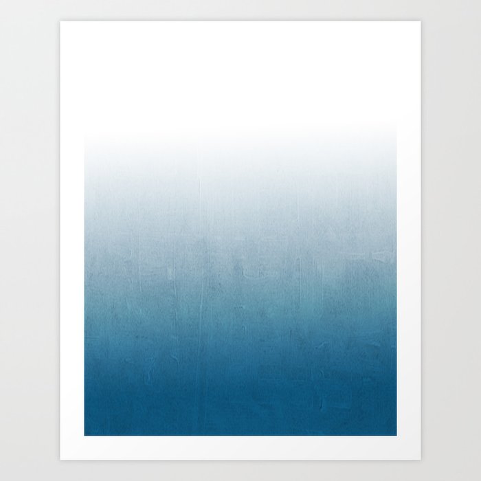 Urva Ombre Indigo Blue Watercolor Abstract Minimalist Home Decor
