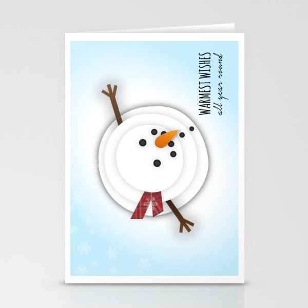 Snowman Greeting Stationery Cards