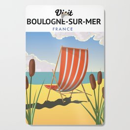 Boulogne-sur-Mer France vacation poster. Cutting Board