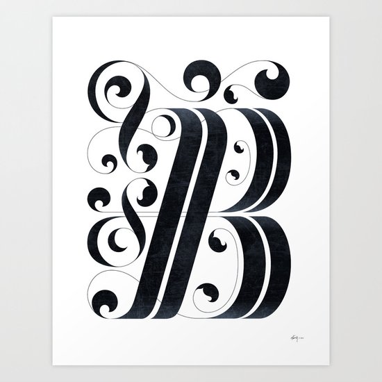 Drop cap "B" Art Print