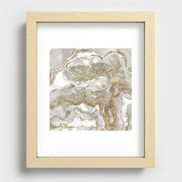 Mother of pearl Golden Tree Recessed Framed Print