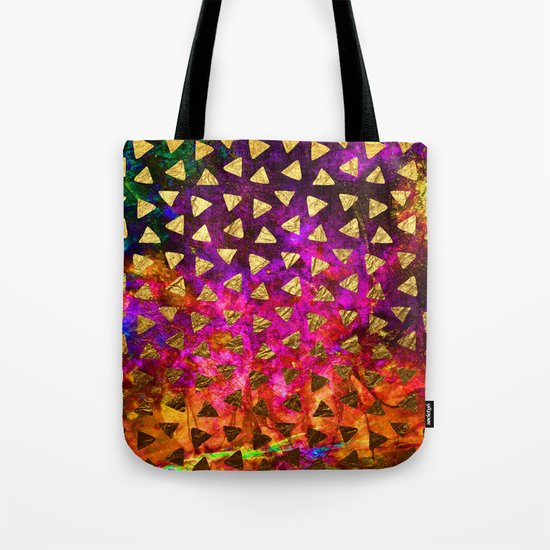 Triangles golden foil Tote Bag