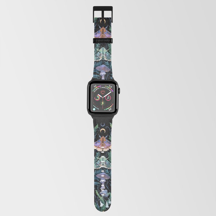 Sphinx Moth Moon Garden Apple Watch Band