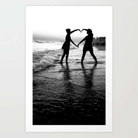 Love BW Art Print