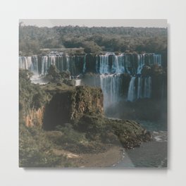 Brazil Photography - The Famous Iguazu Falls In The Jungle Metal Print