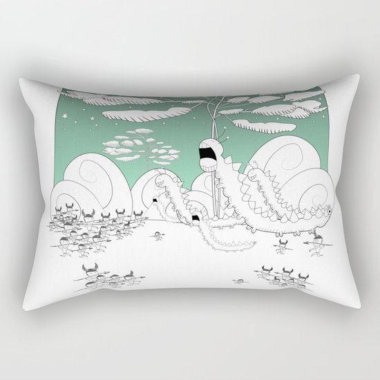 Hunting centipedes Rectangular Pillow
