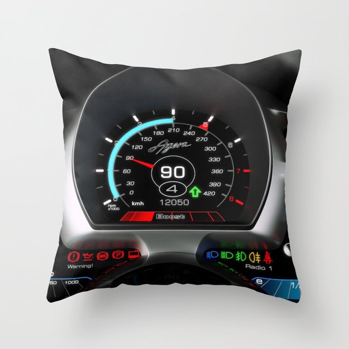 Koenigsegg Agera Interior Dashboard Throw Pillow By Tridentnick
