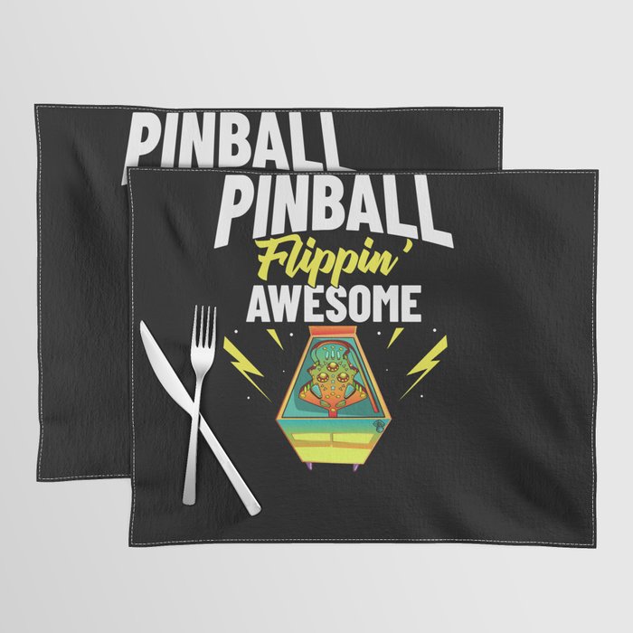 Pinball Machine Game Virtual Player Placemat