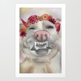 Hippie Puppy Art Print