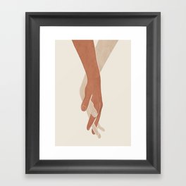 Holding Hands Framed Art Print