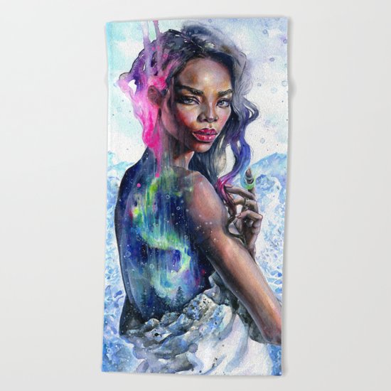 Northern Lights Beach Towel