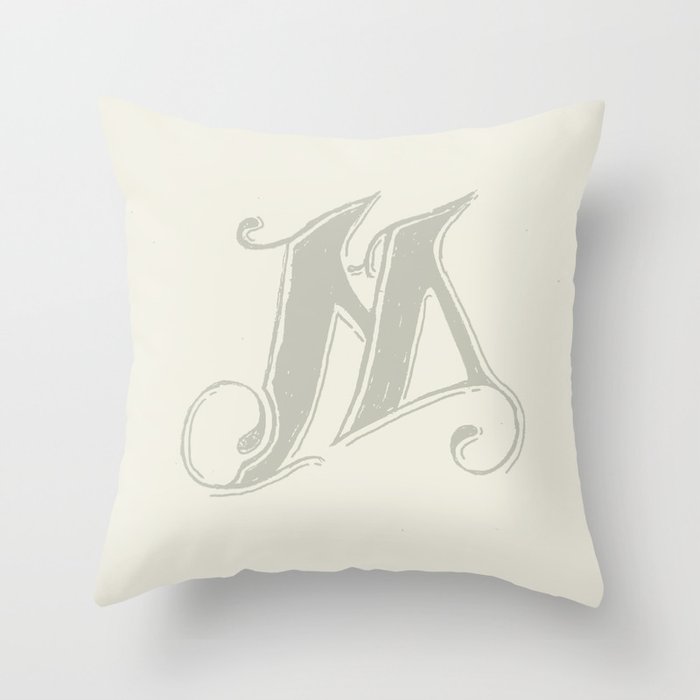 The Letter M (II) Throw Pillow