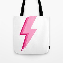 Layered hot pink lightning bolt Tote Bag