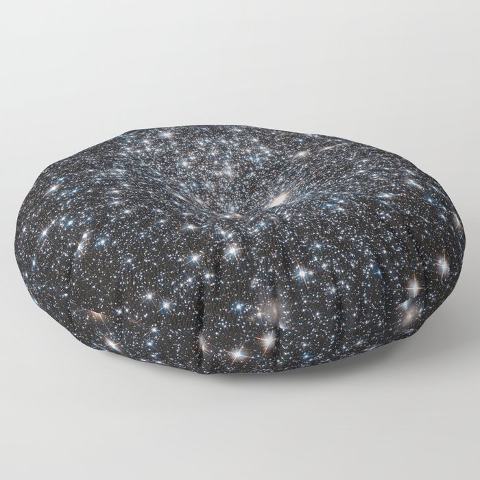 Stars : subtle black blue gold Floor Pillow