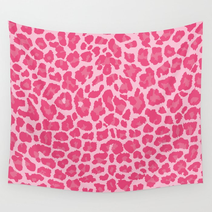 Pink leopard pattern Wall Tapestry