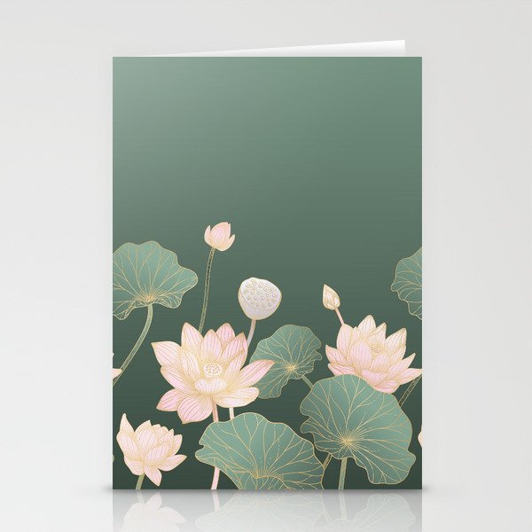 Lotus Love Stationery Cards