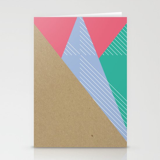 Cardboard & Combo Stripes Stationery Cards