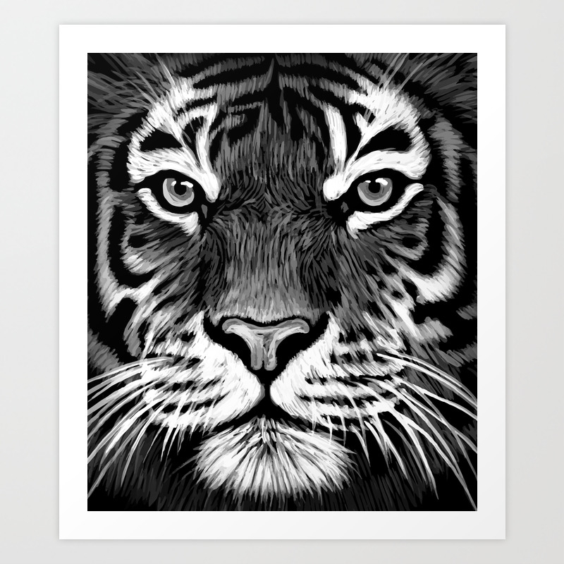 Tiger Painting Art Print By Pirrokoci Society6