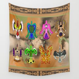 Native American Waterbirds "Of All Color" Wall Tapestry