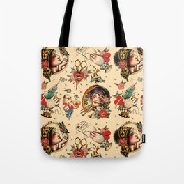 Makers Gonna Make Pattern Tea Stain Tote Bag