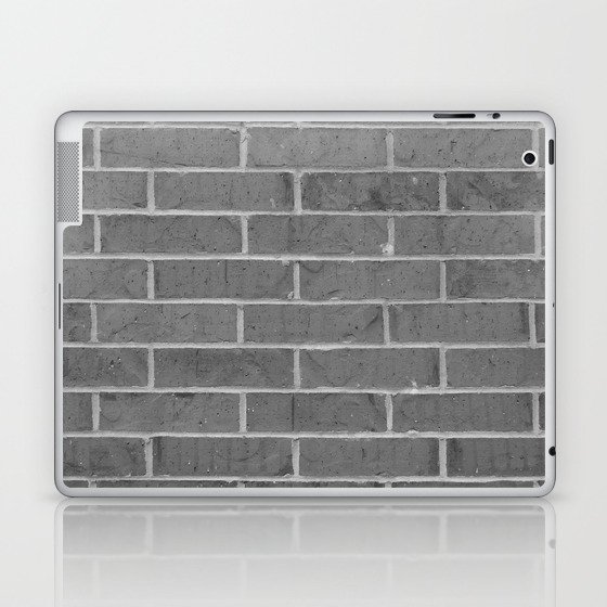 Gray Brick Wall Laptop & iPad Skin