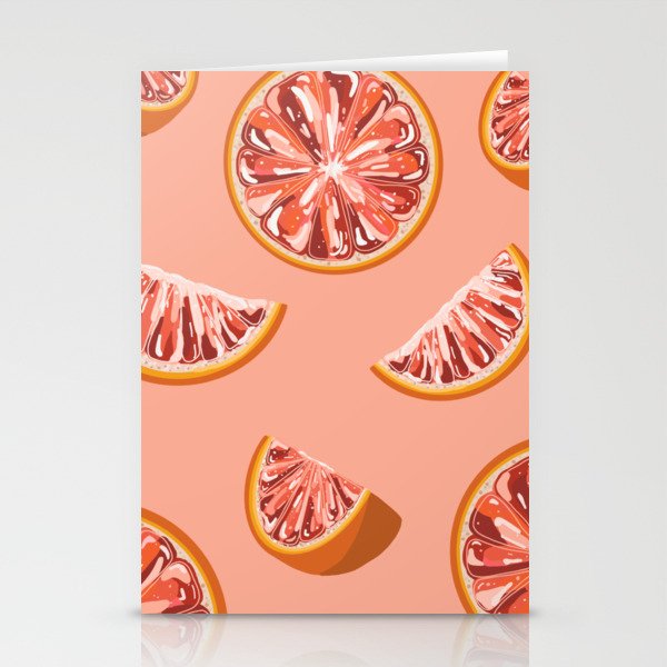 pink grapefruit Stationery Cards