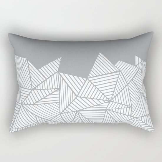 Abstract Mountain Grey Rectangular Pillow