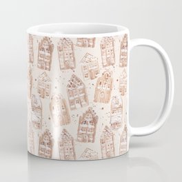Gingerbread House Watercolor Pattern Coffee Mug