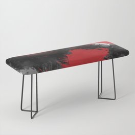 Red and Black Paint Splash Bench