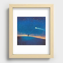 Stars Kite Recessed Framed Print