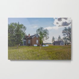 Abandoned House, Fort Clark, ND 1 Metal Print