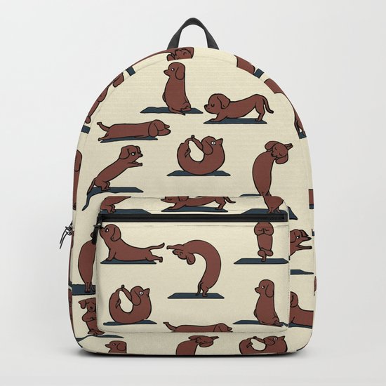 Dachshund yoga Backpack