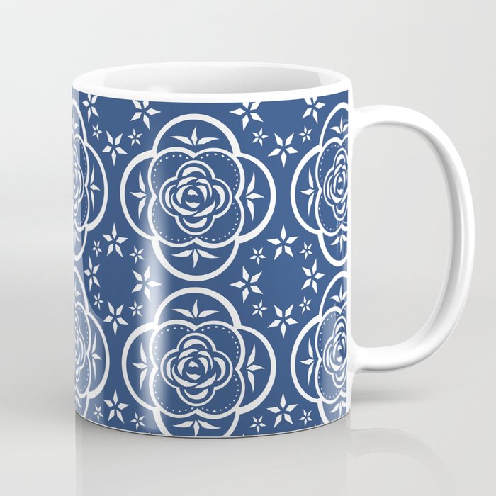 Western Rose (blue) Coffee Mug