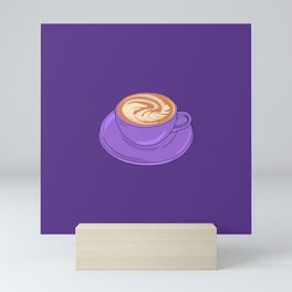 PURPLE COFFEE CUP Mini Art Print