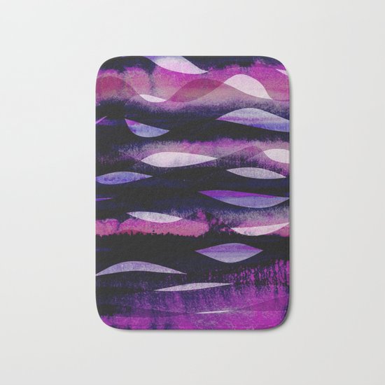 Purple Waves Bath Mat
