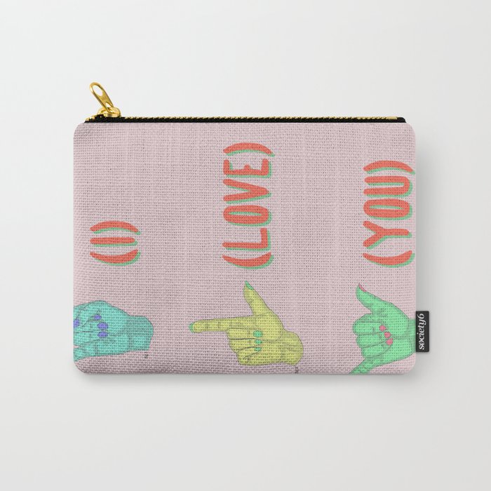 (I) (LOVE) (YOU) Carry-All Pouch