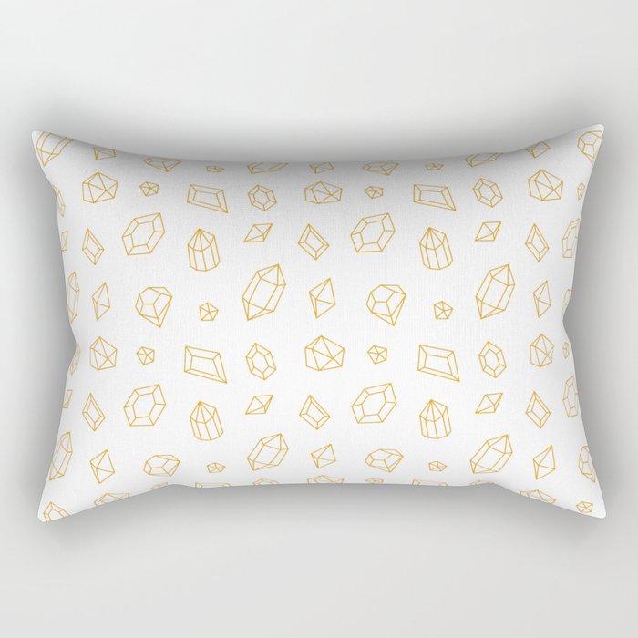 Mustard Gems Pattern Rectangular Pillow