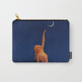 Reaching for the moon female portrait painting by Edward Mason Eggleston Carry-All Pouch