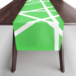 Doodle (White & Green) Table Runner