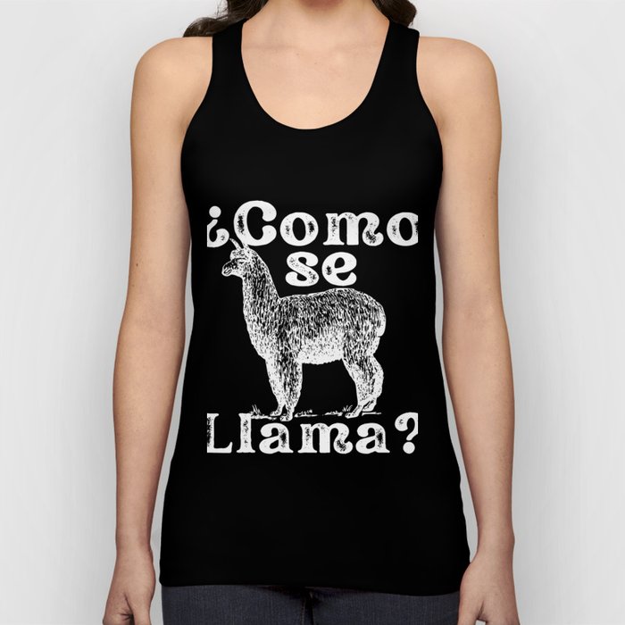 Como Se Llama Funny Vintage Style Spanish Language Tank Top