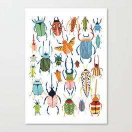 Woodland Beetles Canvas Print