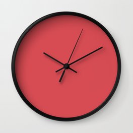 Fresh Deep Red Solid Color d74c53 - 2024 Shades - Minimal - Popular One Hue Wall Clock