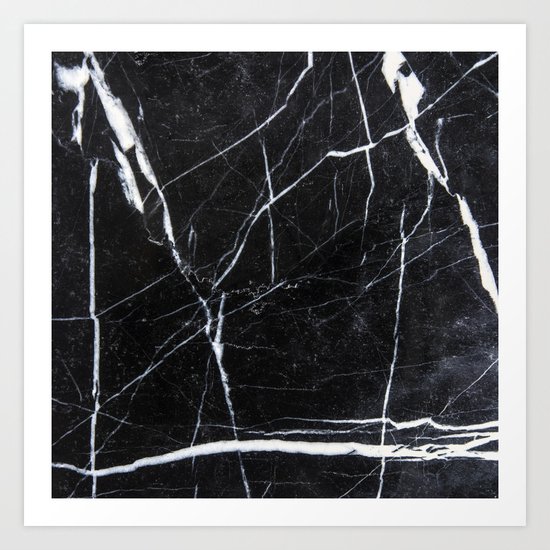 Black Marble Art Print