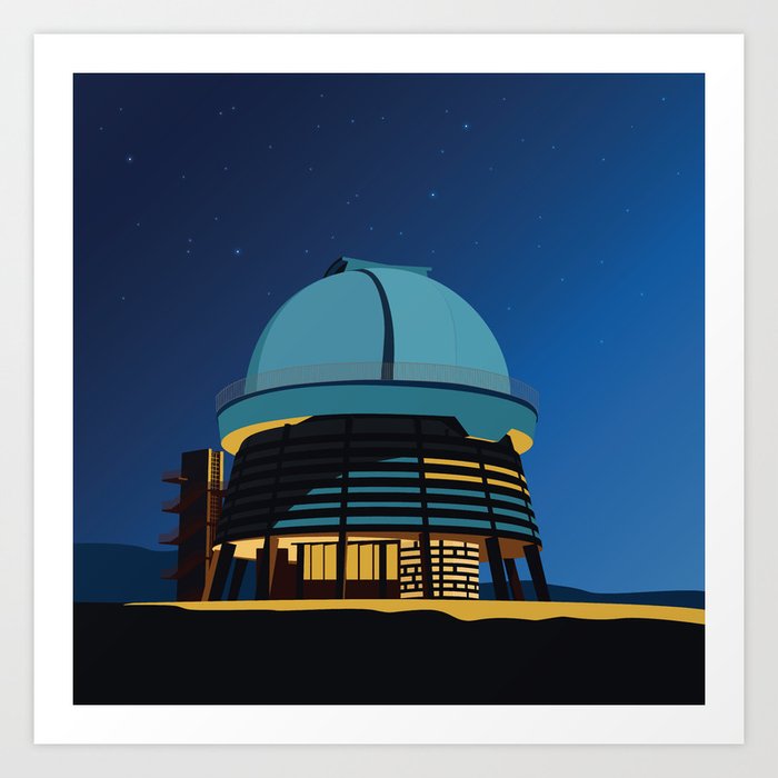 Soviet Modernism: Byurakan Observatory after Viktor Hambardzumyan Art Print