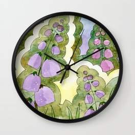 WILD BELLFLOWERS Wall Clock | Botanicalthemes, Flowers, Jardine, Watercolor, Auras, Nature, Acuarelas, Painting, Pinturas, Bellflowers 